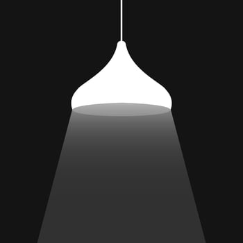 lamp minimalist design background with contrast color vector