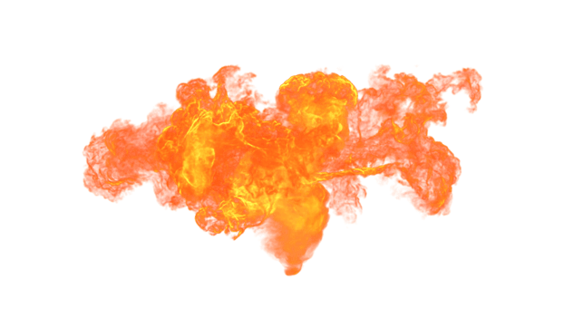 AI generated Fire isolate on background. PNG Transparent