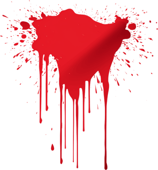 AI generated Red paint splatter, splash, drips, simple minimal png