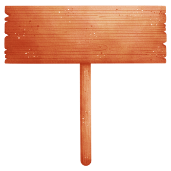 Watercolor Wooden Sign Illustration png