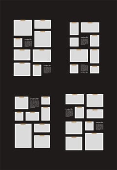 Pictures or photos frame collage abstract photo frames and digital photo wall template vector