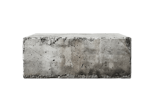 AI generated Solid Concrete Block png