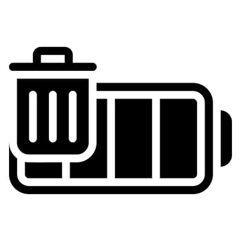 garbage glyph icon vector