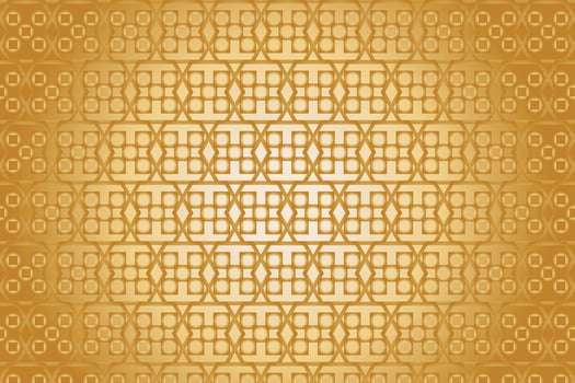 Illustration wallpaper, Abstract Geometric Style. Repeating Sample the golden square and line on yellow background. vector