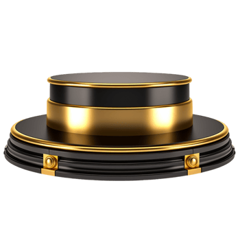 AI generated Black and gold box package mockup png