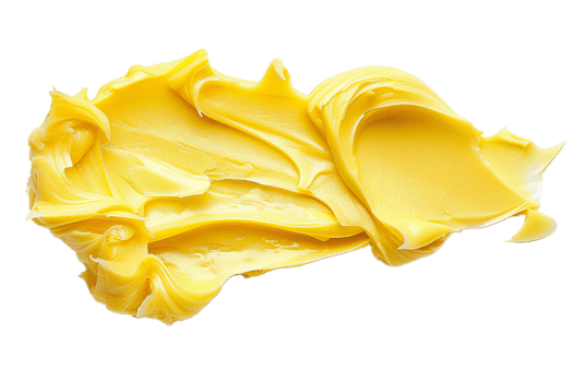 AI generated Smooth Yellow Butter Cream Texture png