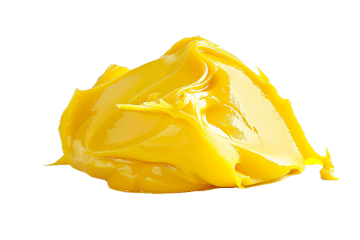 AI generated Smooth Yellow Butter Cream Texture png