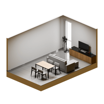 Living Room Isometric 3D Render Illustration 04 png
