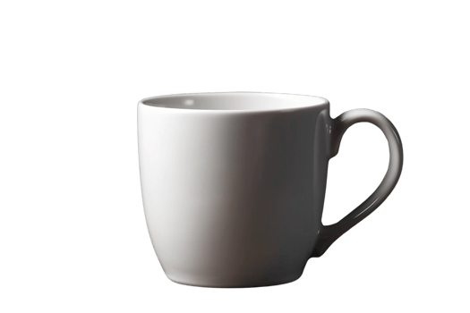 AI generated White cup on transparent background PNG image