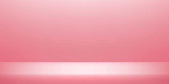 Pink empty room. Clean design for displaying product. Space for selling products on the website. Vector illustration.