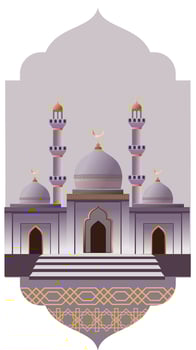 Islamic background template for greeting card and banner vector