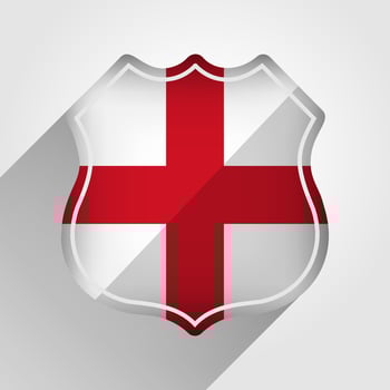 England Flag Road Sign Illustration vector