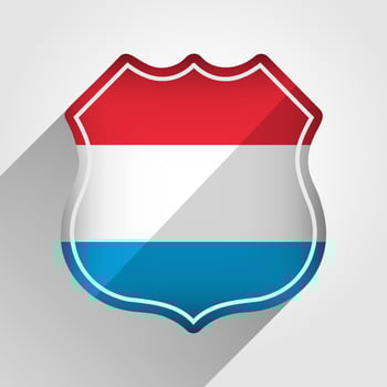 Luxembourg Flag Road Sign Illustration vector