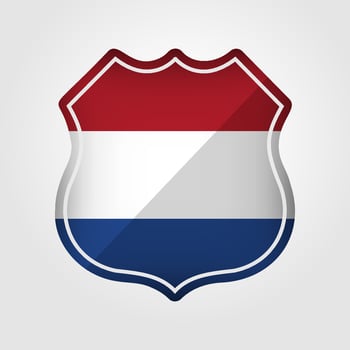 Netherlands Flag Road Sign Illustration vector
