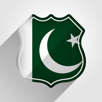 Pakistan Flag Road Sign Illustration vector