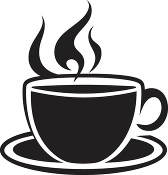 Savoring Serenity Black Cup Steamy Elegance Cup Black vector