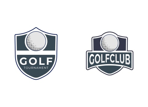 Retro Vintage Hipster Golf Vector Logo.