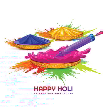 Beautiful celebration colorful holi card background vector