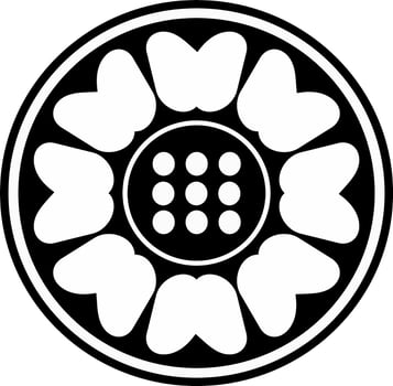 this a symbol white lotus and red lotus pai sho vector