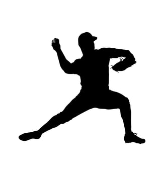 Baseball player silhouette vector illustrations,Baseball player detailed silhouettes