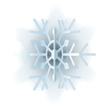 Winter Blue Fluffy Snowflake Gradient Icon vector