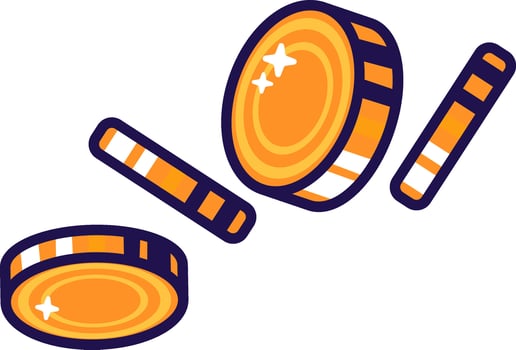 Gold Magic Scattering Leprechaun Coins vector