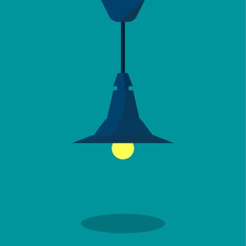 luminous lamp isolated on background vector