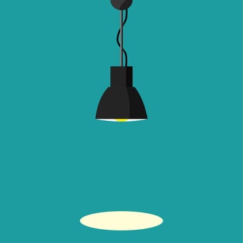 luminous lamp isolated on background vector