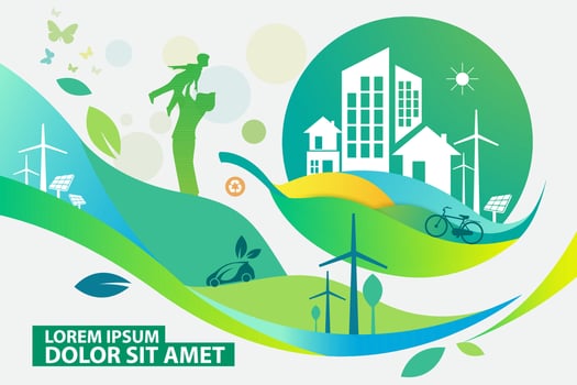 Environment. Let's Save the World Together vector