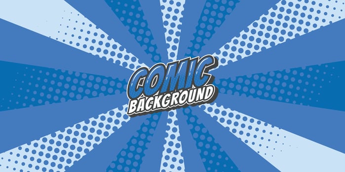 Pop art retro comic rays background. Abstract background with halftone dots design. vector
