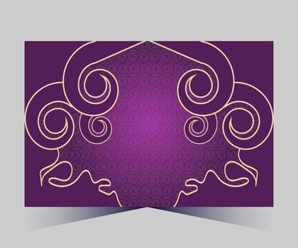 a purple background with a gold design vector