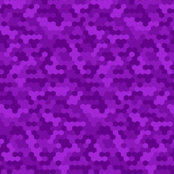 Vector trendy seamless pattern purple colored hexagonal.