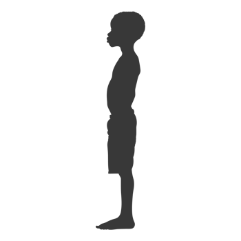 AI generated Silhouette african boy black color only png