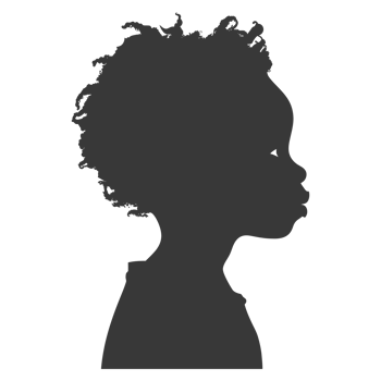 AI generated Silhouette african boy black color only png