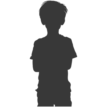AI generated Silhouette asian boy black color only png