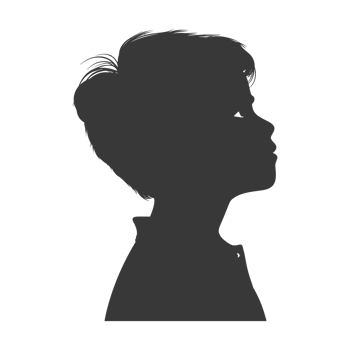 AI generated Silhouette asian boy black color only png