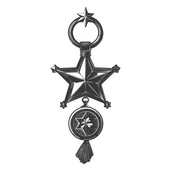 AI generated Silhouette war medal of honor black color only png