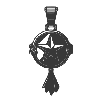 AI generated Silhouette war medal of honor black color only png