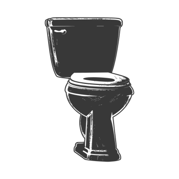 AI generated Silhouette water closet black color only png