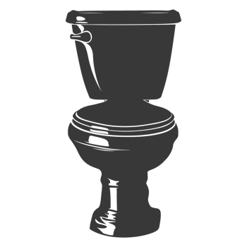 AI generated Silhouette water closet black color only png