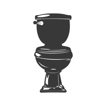 AI generated Silhouette water closet black color only png
