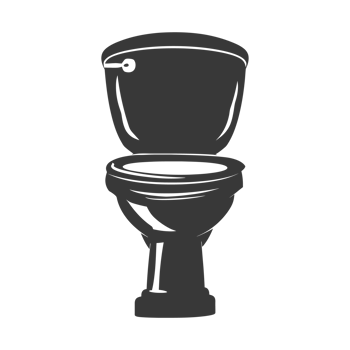 AI generated Silhouette water closet black color only png
