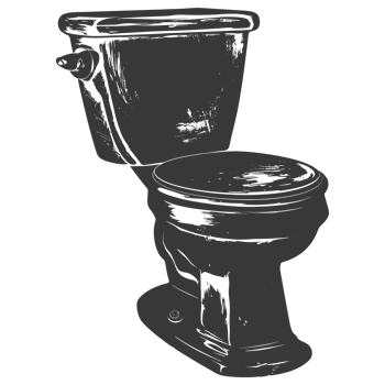 AI generated Silhouette water closet black color only png