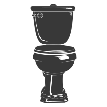 AI generated Silhouette water closet black color only png