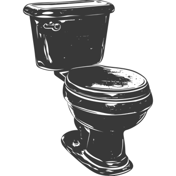 AI generated Silhouette water closet black color only png