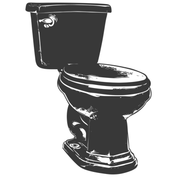AI generated Silhouette water closet black color only png