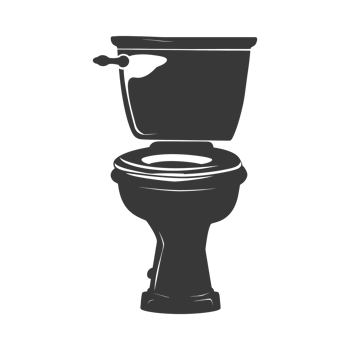 AI generated Silhouette water closet black color only png