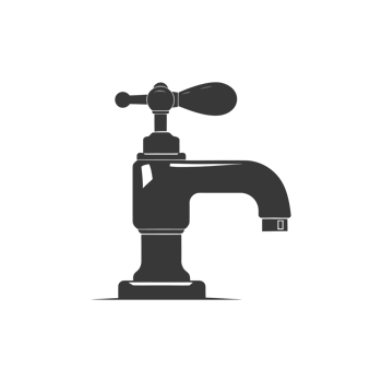 AI generated Silhouette water faucet black color only png