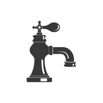 AI generated Silhouette water faucet black color only png