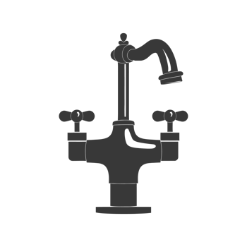 AI generated Silhouette water faucet black color only png
